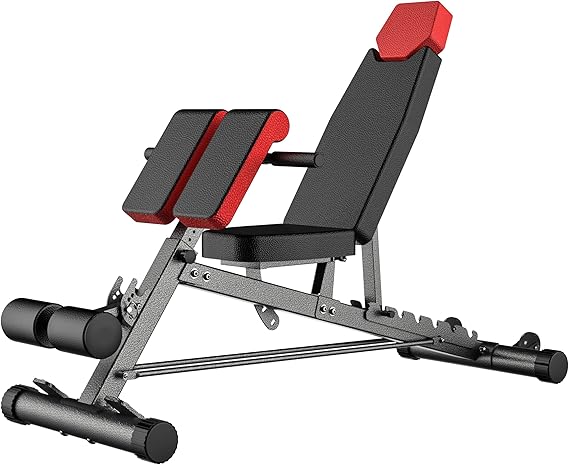 Adjustable FID weight bench with ladder back