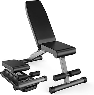 Folding adjustable weight bench stored under bed