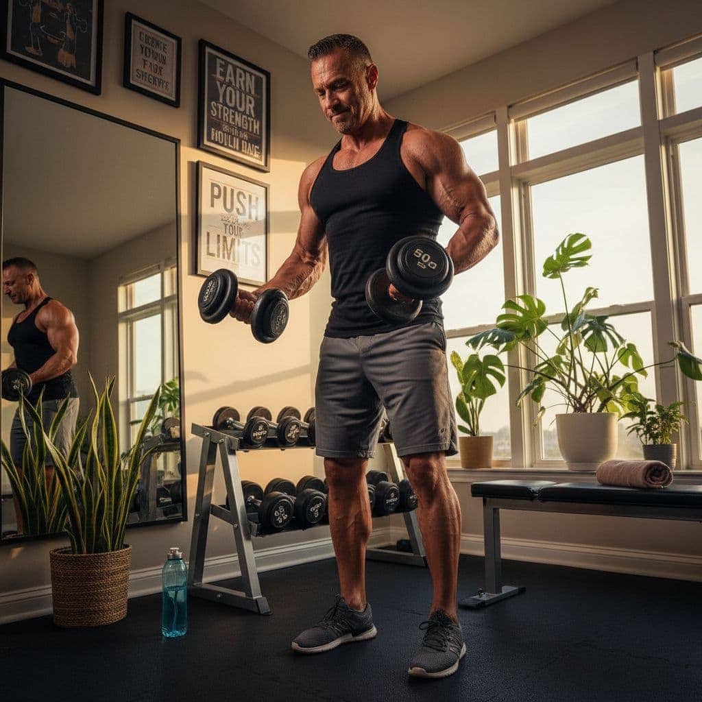 Small Space Home Workout With Dumbbells