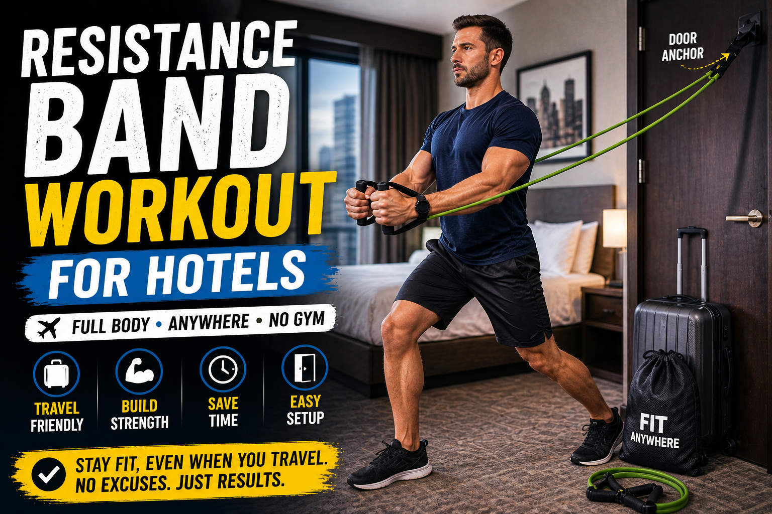 Resistance Band Workout for Hotels